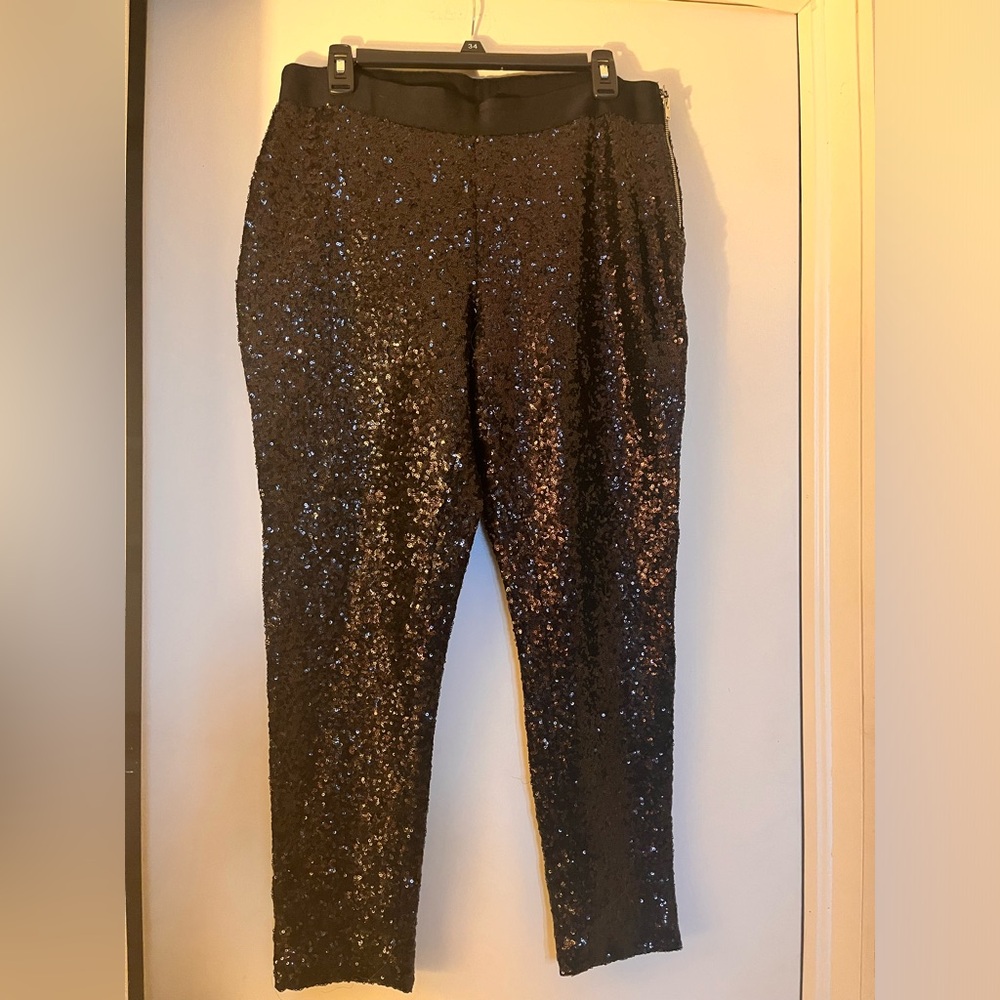 Gap Black Sequin Pants